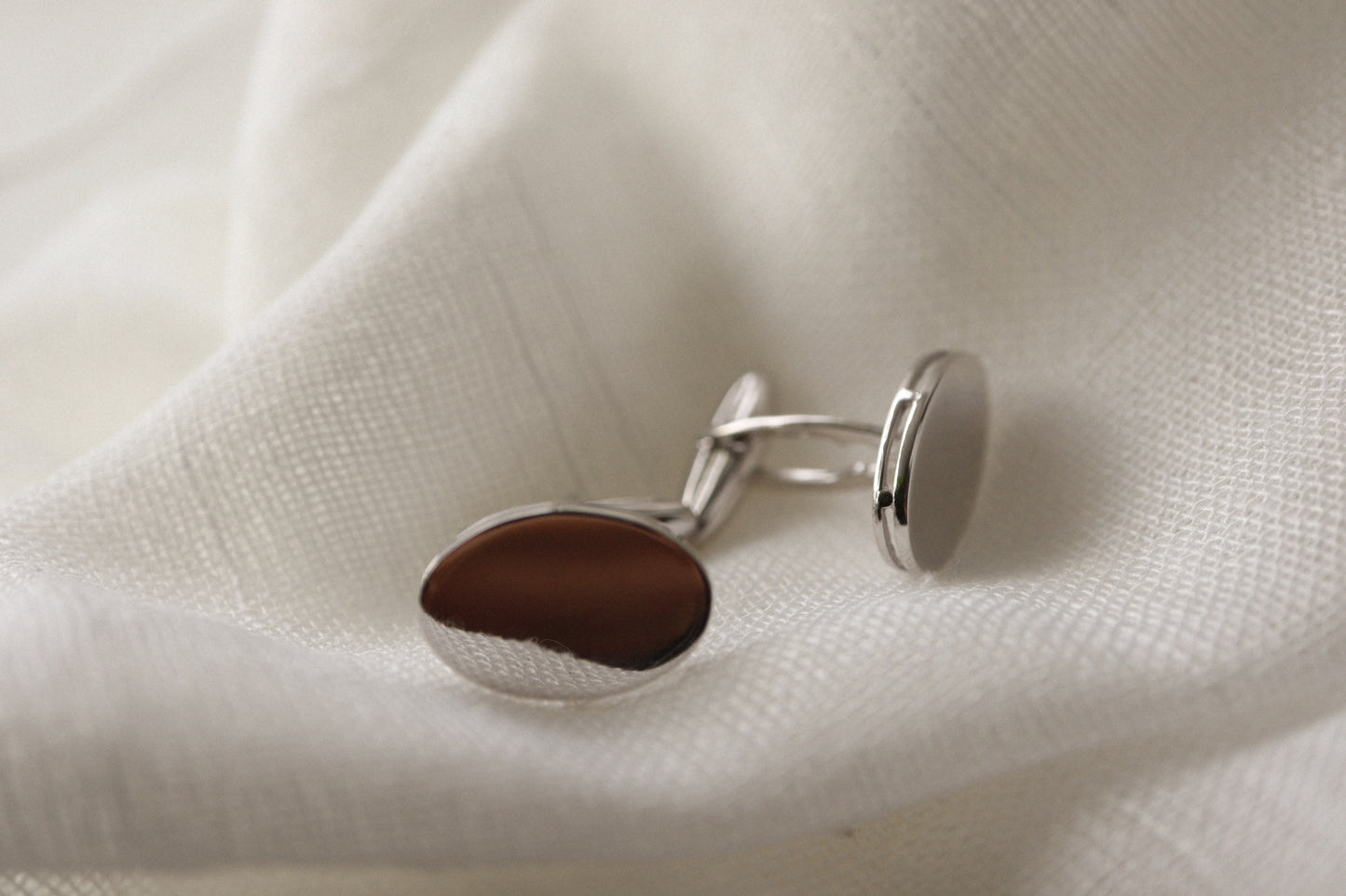 OVAL CUFFLINKS - 925 silver